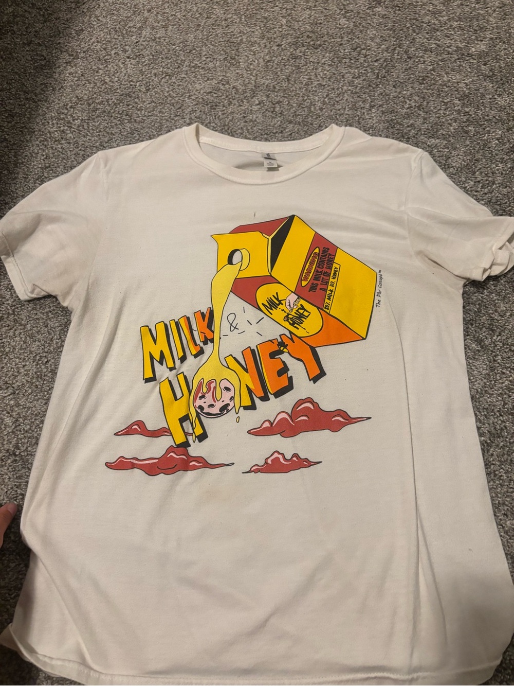Jerzees White Crewneck Tee with Subtle Tag Accent